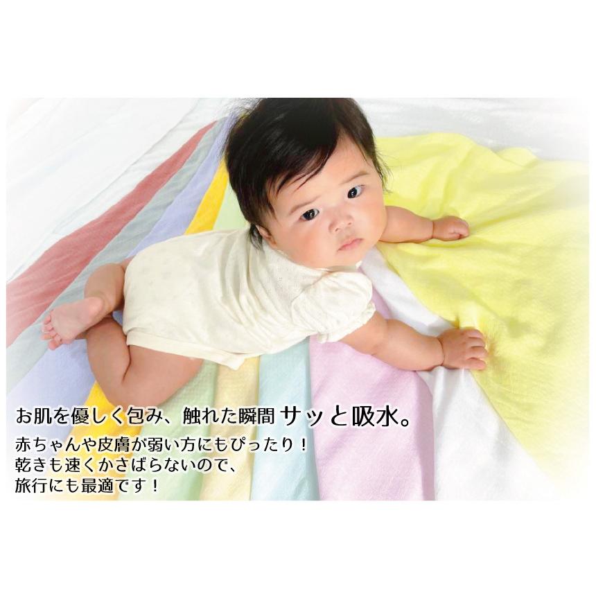 ガーゼ バスタオル 10枚セット 日本製 まとめ買い 約60×125cm 泉州タオル やわらか ベビー キッズ ガーゼ織り 二重ガーゼ織り 肌ざわり｜eliy-towel-kan｜07
