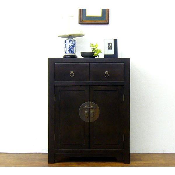 ミンスリムキャビネット 茶 送料無料 アジアン家具 明朝家具 清朝家具