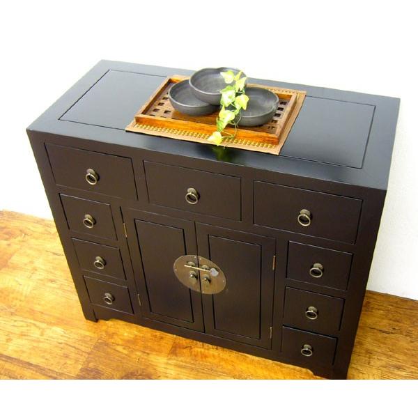 ミンリビングボード88 黒 送料無料 アジアン家具 明朝家具 清朝家具