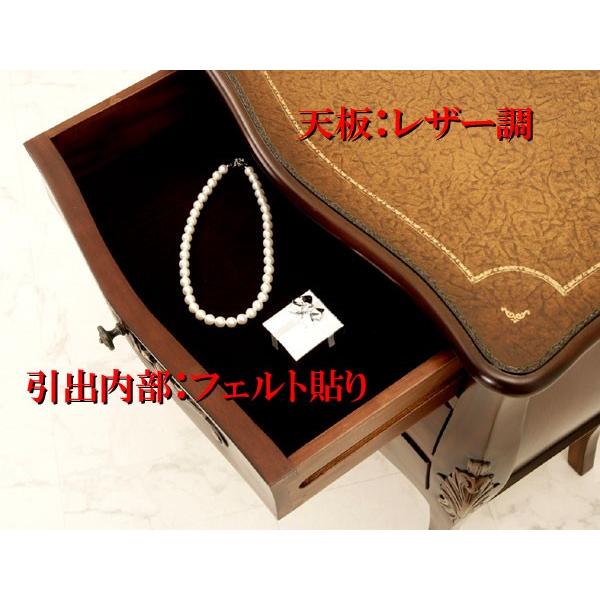 サイドチェスト4段 フランチェスカ アジアン家具 手彫り家具 アンティーク家具 クラシック家具 チェスト  キャビネット コンソール 電話台 ファックス台_2