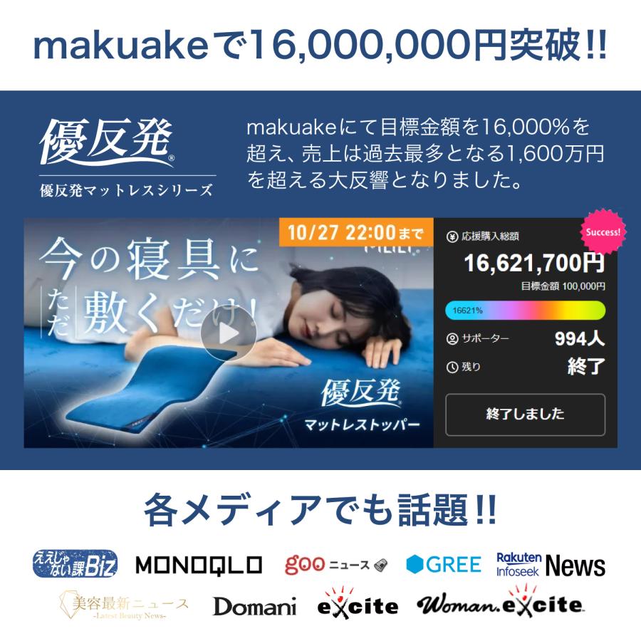 MLILY（エムリリー） 【医師・専門家が推奨】 マットレストッパー