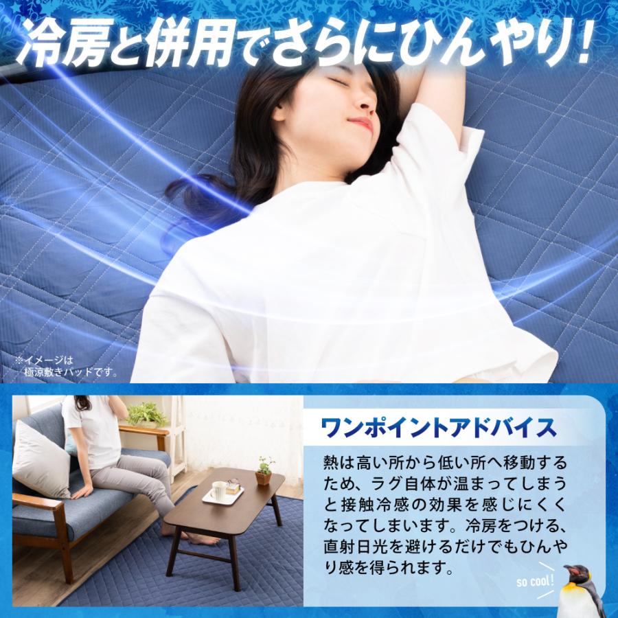 ラグ 夏用 ラグマット洗える 接触冷感 2畳 おしゃれ QMAX0.5 180