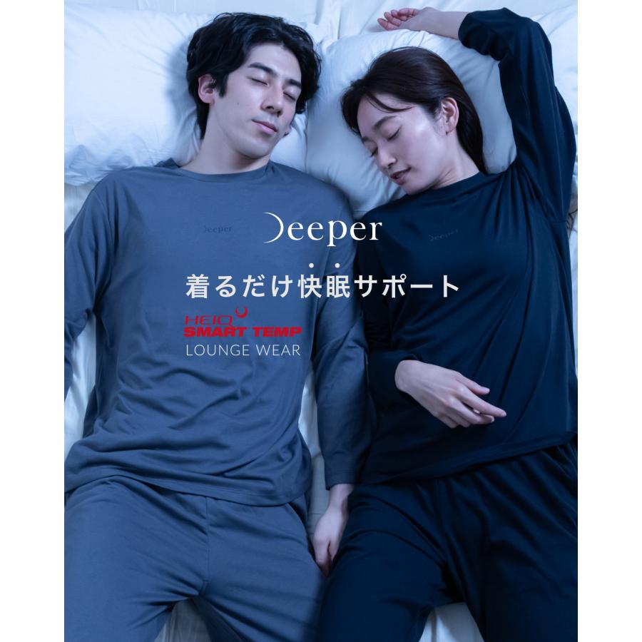 【HEIQ SmartTemp 体温調整×スリープリカバリー】パジャマ メンズ 上下セット 長袖 クルーネック ノンレム睡眠サポート 着る快適睡眠 ルームウェア 爆買 | Nutopia | 03