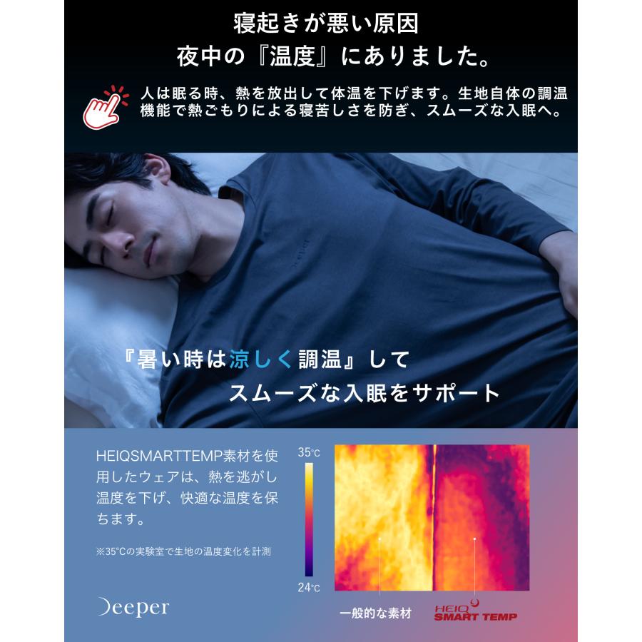 【HEIQ SmartTemp 体温調整×スリープリカバリー】パジャマ メンズ 上下セット 長袖 クルーネック ノンレム睡眠サポート 着る快適睡眠 ルームウェア 爆買 | Nutopia | 07