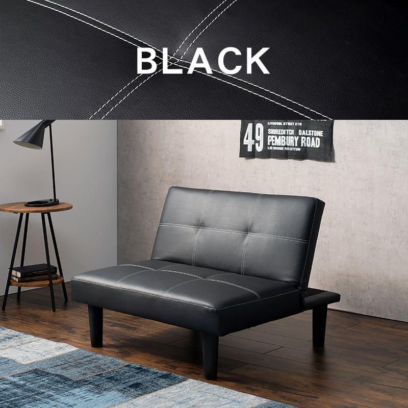 ソファベッド 折りたたみ 一人用 脚付き レザー カウチ