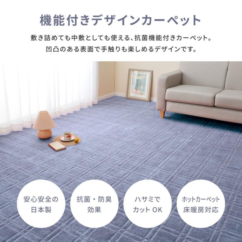 ラグ カーペット 6畳 冬 日本製 絨毯 カット 抗菌 防臭 本間 オールシーズン 冬用 ホットカーペット 床暖房 国産 無地 長方形 切れる おしゃれ_2