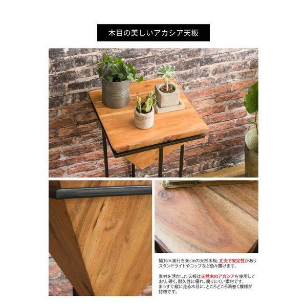 サイドテーブル テーブル 木製 アンティーク コーヒーテーブル おしゃれ スリム ソファ 低い 小さめ シンプル カフェテーブル 完成品