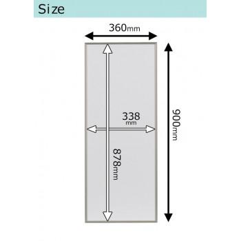 馬印　書庫用ボード　無地ホワイトボード　W360×H900　FB937_2
