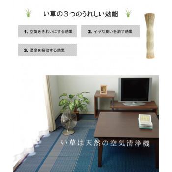 純国産 い草ラグカーペット 『ランクス総色』 ネイビー 約191×300cm_4