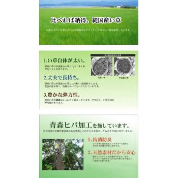 純国産 い草ラグカーペット 『京刺子』 ブラウン 約191×191cm 1706920