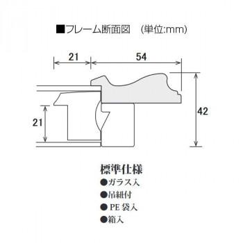 油縁(油絵額) BT-01 F8 ヘアラインシルバー 32A424F0601の画像