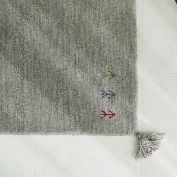 シンプルギャッベマット AYAKA(アヤカ) キッチンマット 45×120cm グレー「GSCD802917」の画像