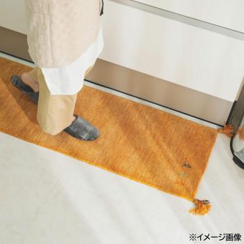シンプルギャッベマット AYAKA(アヤカ) キッチンマット 45×120cm ベージュ「GSCD802965」の画像