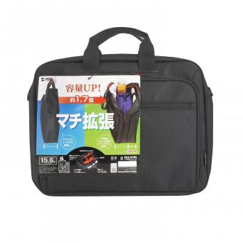 サンワサプライ マチ拡張PCバッグ 15.6インチワイド ブラック BAG-W4BK