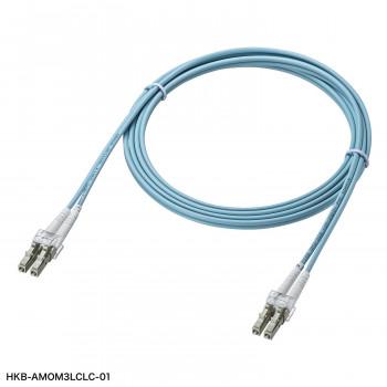 サンワサプライ アーマードメガネ型光ファイバケーブル(マルチOM3、LC×2-LC×2) 3m HKB-AMOM3LCLC-03