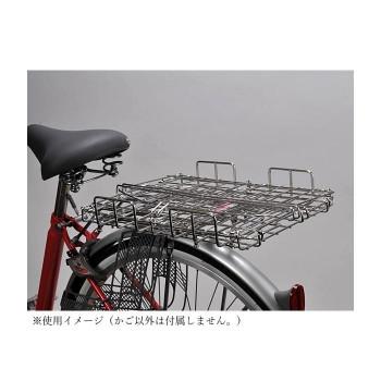 センタン工業 自転車カゴ 後ろ用 折りたたみ式バスケット シルバー SOT
