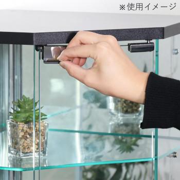 不二貿易　C/D:74075　卓上ガラスコレクションケース　コーナー　BK　G309 BK_3