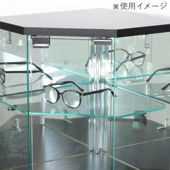 不二貿易　C/D:74075　卓上ガラスコレクションケース　コーナー　BK　G309 BK_4