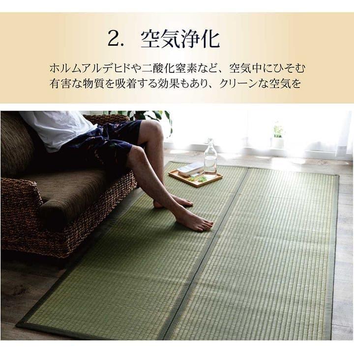 い草ラグ ラグ いぐさ 1.5畳 マット 国産 滑り止め 裏貼り い草カーペット 夏用 い草 カーペット クッション 日本製 おしゃれ 抗菌 防臭 夏 長方形 ビーグ_10