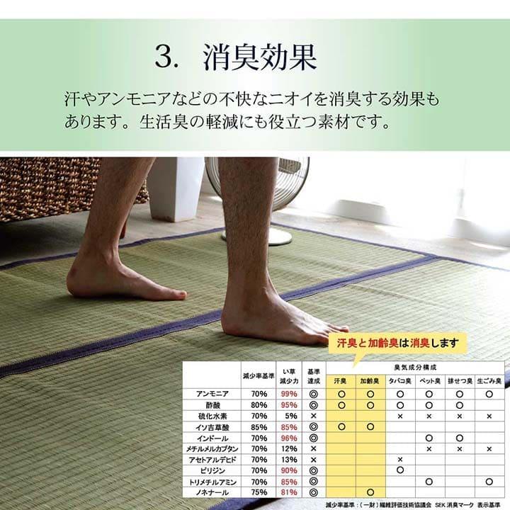 い草ラグ ラグ いぐさ 1.5畳 マット 国産 滑り止め 裏貼り い草カーペット 夏用 い草 カーペット クッション 日本製 おしゃれ 抗菌 防臭 夏 長方形 ビーグ_11