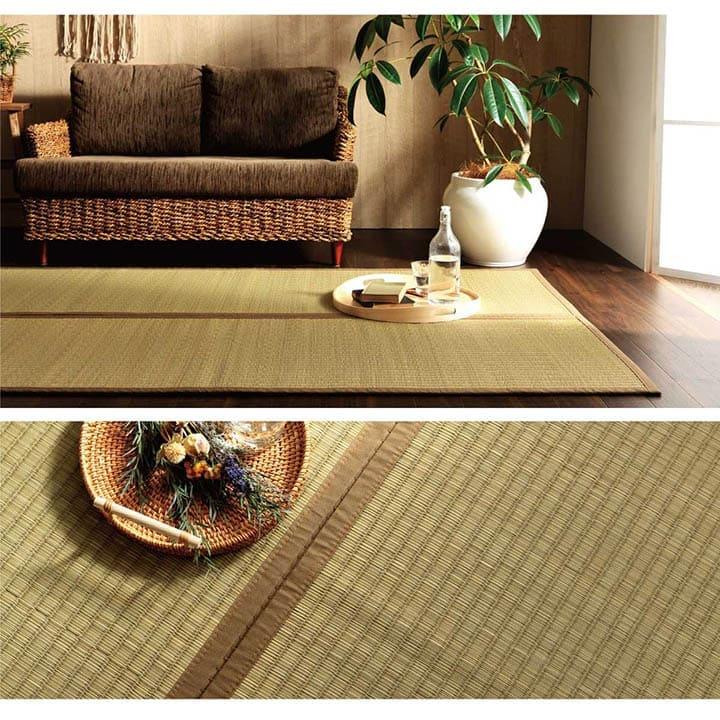 い草ラグ ラグ いぐさ 1.5畳 マット 国産 滑り止め 裏貼り い草カーペット 夏用 い草 カーペット クッション 日本製 おしゃれ 抗菌 防臭 夏 長方形 ビーグ_7