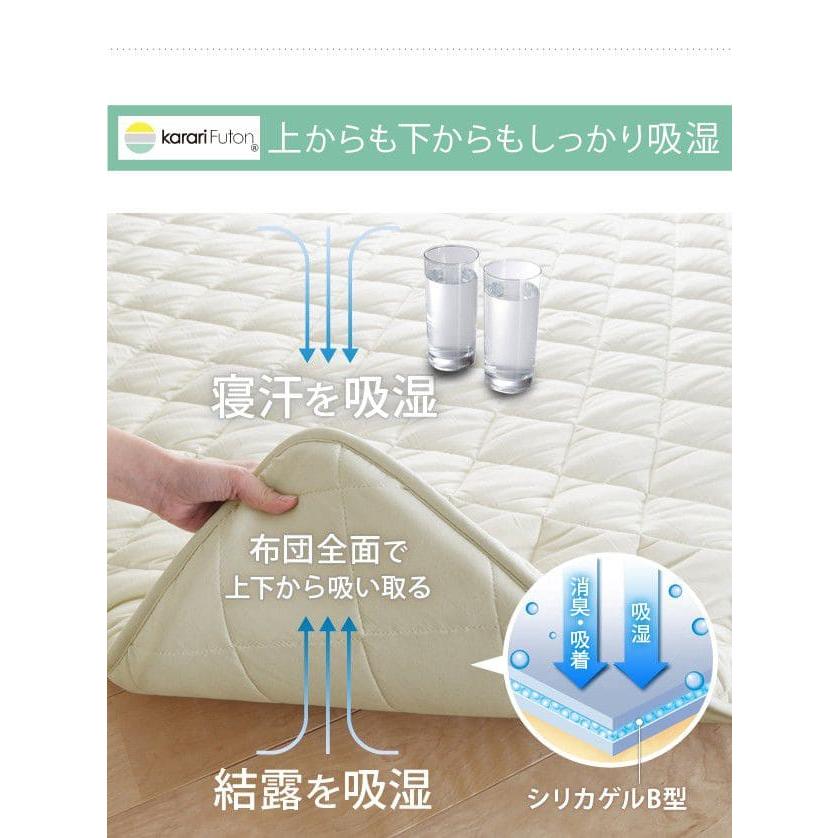 敷き布団 シングル 防ダニ 洗える 軽い 防カビ 高反発 クッション 薄め 吸湿 硬め 床置き オールシーズン フローリング 湿気対策 冬 ベッド 畳の上 腰痛_6