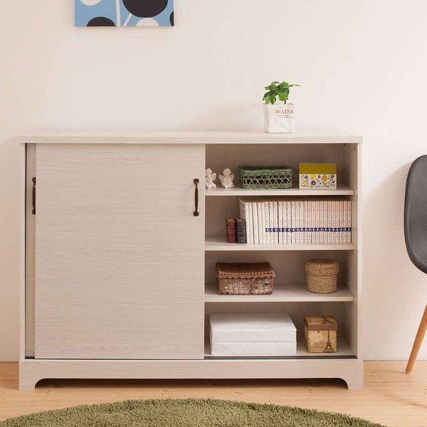 本棚 書棚 食器棚 大容量 扉付き 食器棚 白 キッチン収納 収納 薄型 ロー