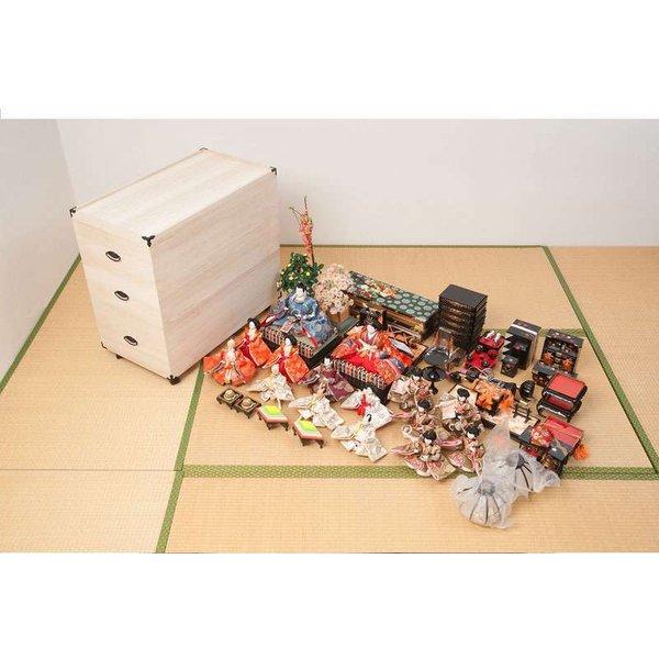 桐たんす 着物収納 雛人形 着物ケース 収納 桐箱 着物 桐 3段 小さい