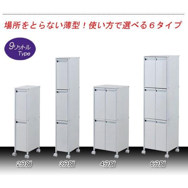 ゴミ箱 スリム 2段 60l 幅45 フタ付き ラック 斜め