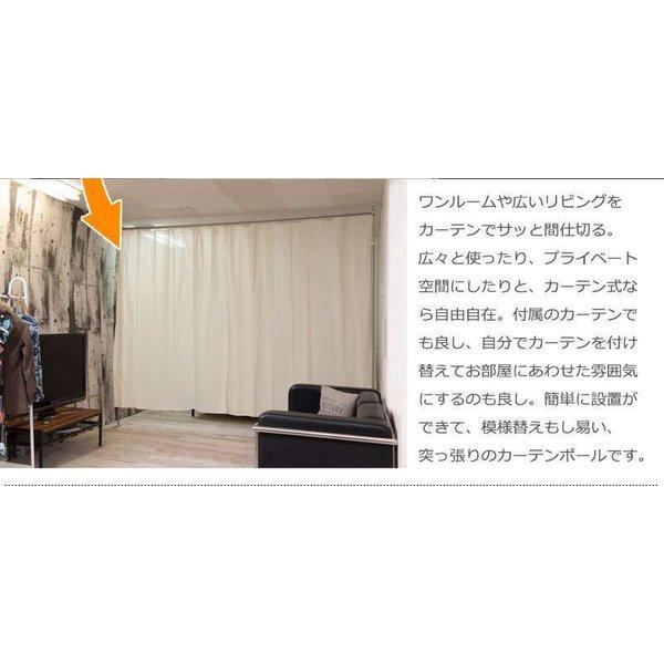 パーテーション 突っ張り カーテン スリム つっぱり おしゃれ 突っ張りラック パーティション ラック 仕切りカーテン 突っ張り棒 衝立 間仕切り 190