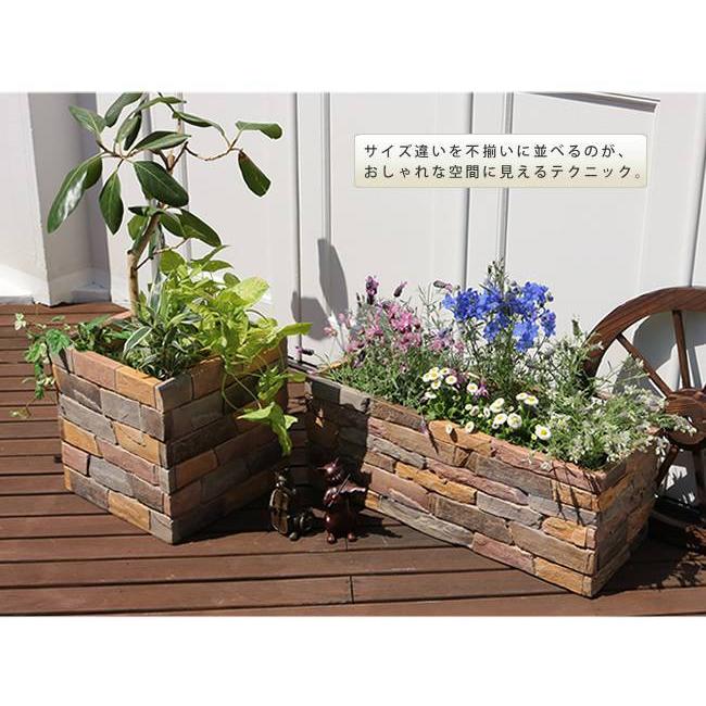 プランター おしゃれ 大型 菜園 カバー 長方形 レンガ 屋外 鉢 植木鉢 寄植え 家庭菜園 四角 大きい 野菜 花 ガーデニング プランターカバー Diy Styter Pl800 Elmono 通販 Yahoo ショッピング