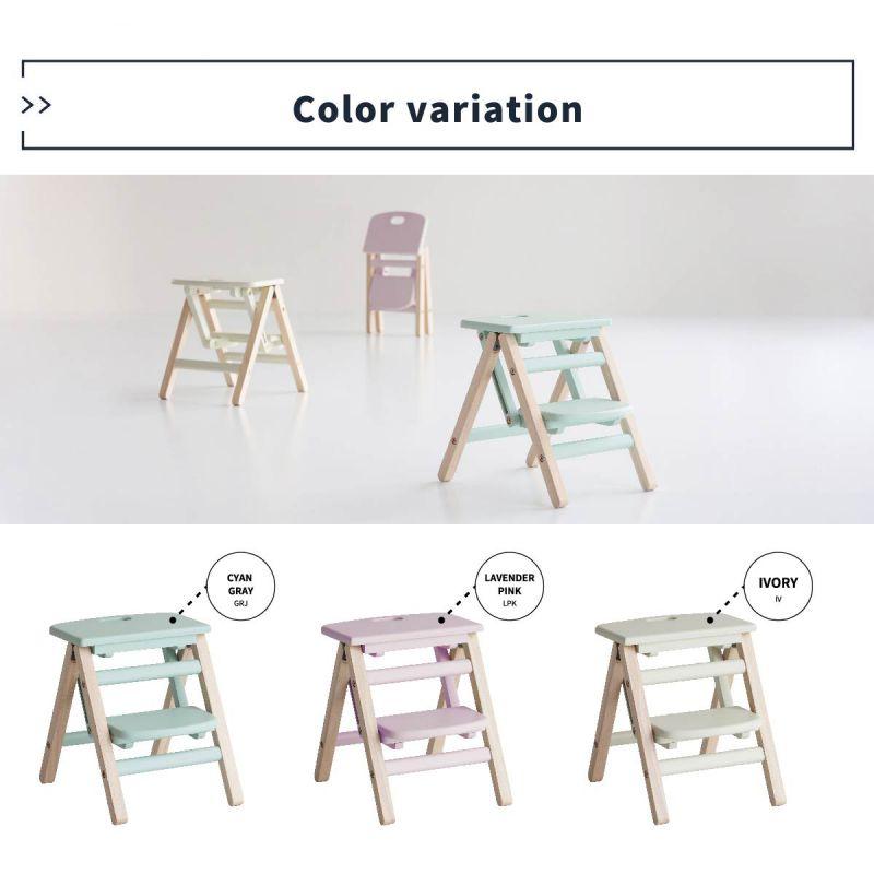 踏み台 ステップ 子供 2段 折りたたみ ステップ台 キッズ スツール 小さい ミニ 33cm 低い 天然木 椅子 軽量 スリム ロータイプ 木製 補助 洗面所 おしゃれの画像