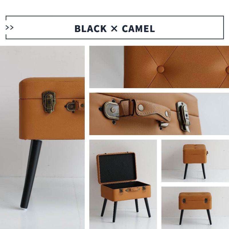 収納スツール トランク レザー スツール 収納 合皮 ヴィンテージ