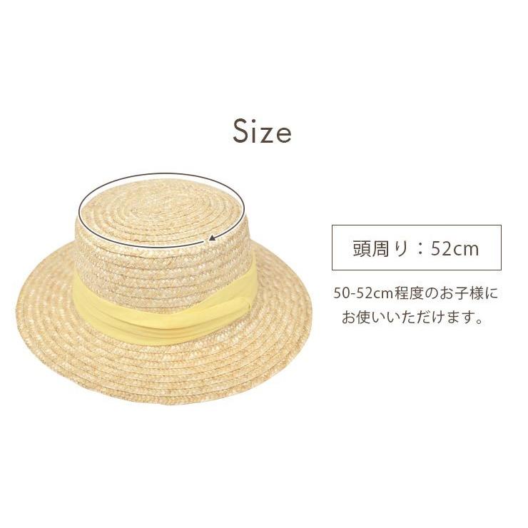 キッズ 麦わら帽子 50cm 52cm 天然素材 ストローハット リボン キッズ 麦わら帽子 50cm 52cm 天然素材 ストローハット リボン