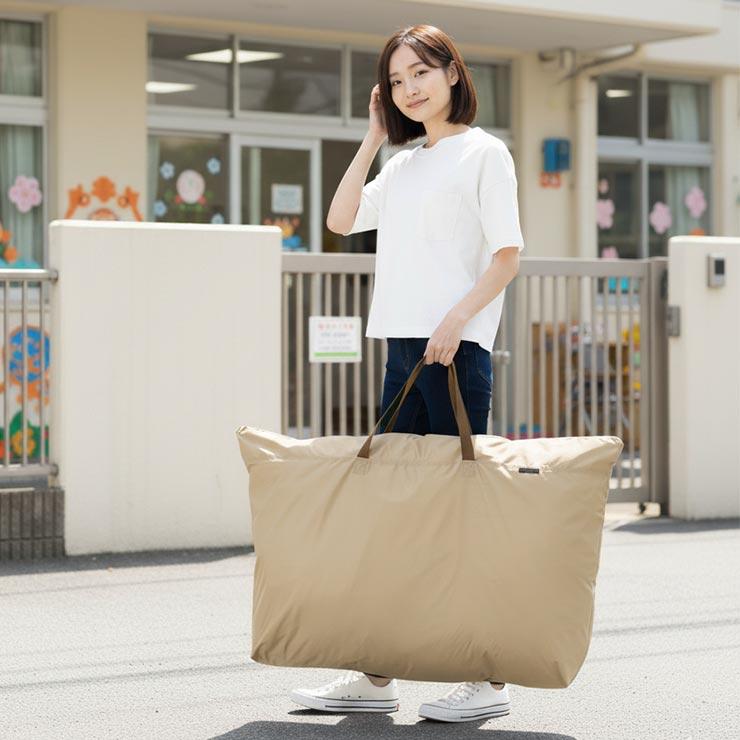バッグ gardenyu お昼寝布団バッグ 74x56x18cm 日本製 撥水 はっ水 洗える ナイロン