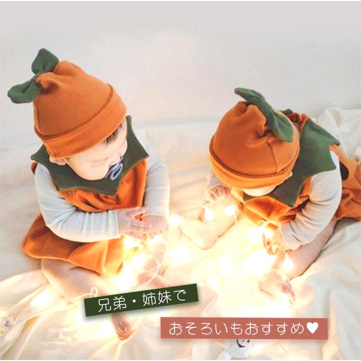 ハロウィン 衣装 コスチューム ベビー コスプレ かぼちゃ ロンパース