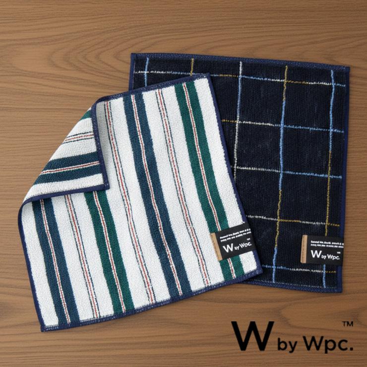 Wpc. Patterns ハンドタオル 25.5×25.5cm 綿 メンズ ハンカチ タオル