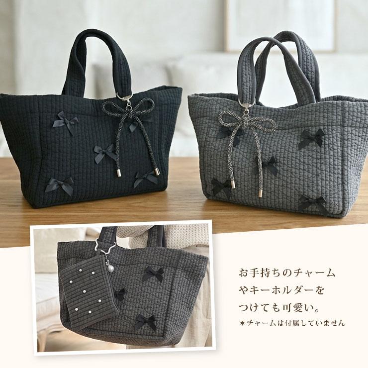 韓国製】 ヌビバッグ リボン トートバッグ 小さめ イブル 軽量 綿100