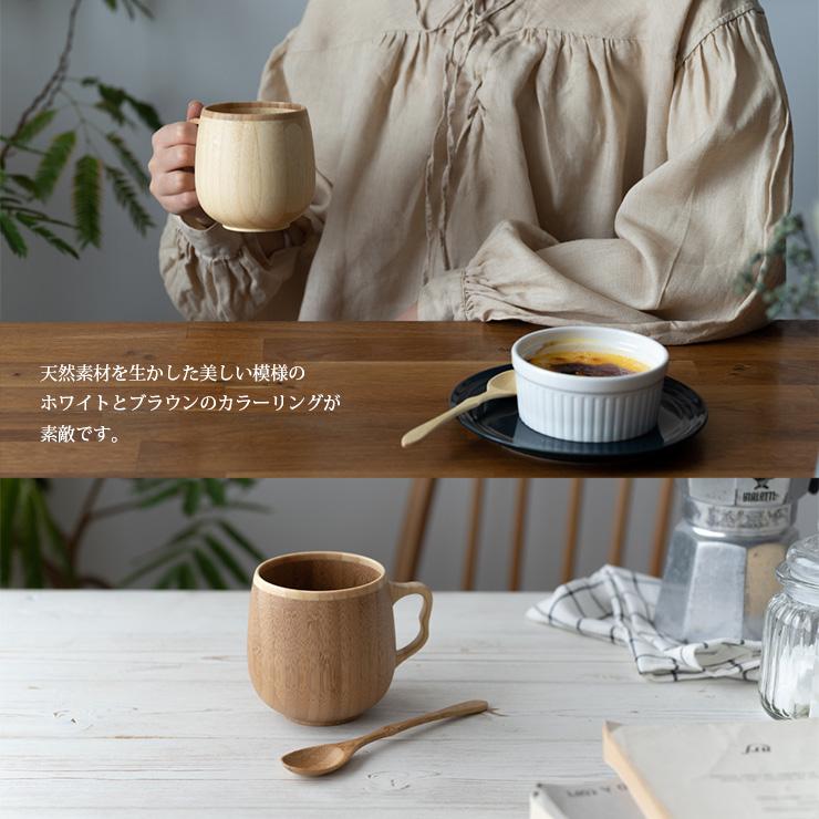 RIVERET（リヴェレット） 母の日 竹製カフェオレマグ・スプーンセット