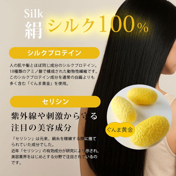 シルク ブラシカバー 日本製 富岡産 シルク100% セリシン 絹100