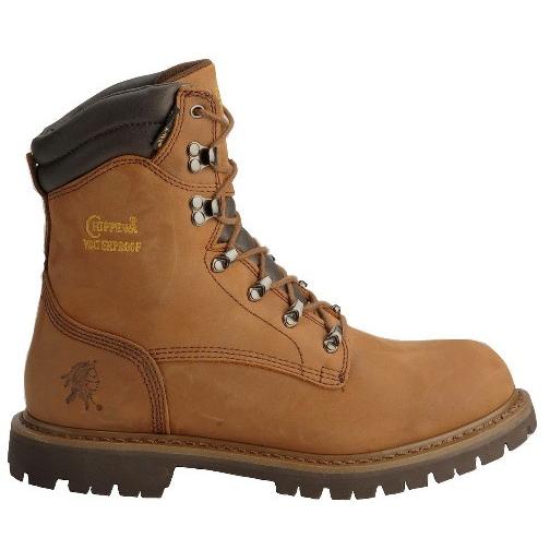 55068 チペワ CHIPPEWA　8"メンズ ブラウン ウォータープルーフ レースアップブーツ6/MYFの画像