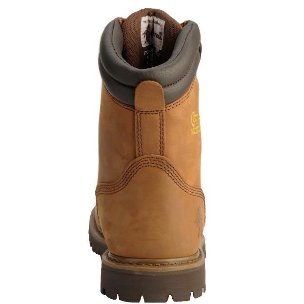 55068 チペワ CHIPPEWA　8"メンズ ブラウン ウォータープルーフ レースアップブーツ6/MYFの画像