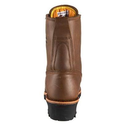 73101 チペワ CHIPPEWA　8"メンズ ブラウン ウォータープルーフ スチールトゥ レースアップブーツ6/MYFの画像