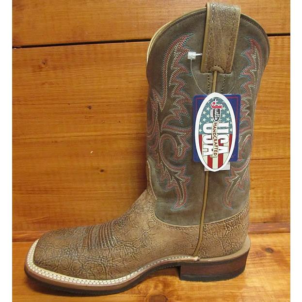 【在庫処分品】ジャスティンブーツ JUSTIN 11"メンズ ウエスタンブーツ A375)C318) BR372 9.5D、8EE【送料