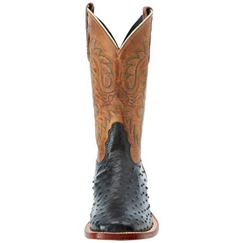 (#18)【MD6506】ノコナ NOCONA　11"メンズ ブラック フルクイルオーストリッチ ウエスタンブーツ【送料無料 通販】の画像