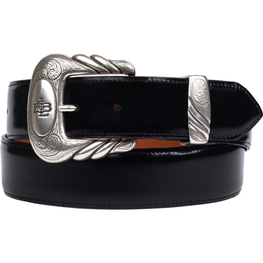 W2201 メンズ ブラック カーフ レザー ウエスタンベルト (サイズ：32  