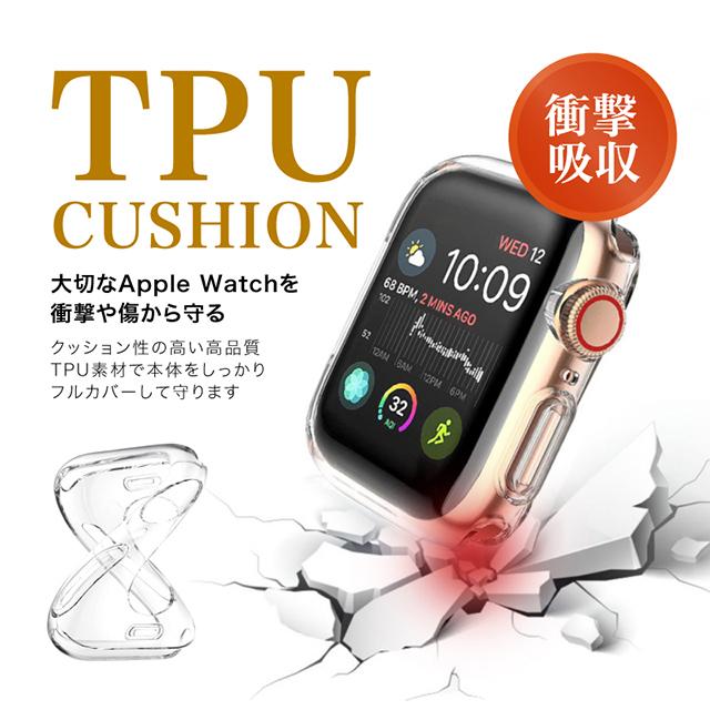 Apple watch 7 クリアケース TPU アップルウォッチ カバー クリア 38mm/42mm 40mm/44mm 41mm/45mm Series9/8/7/6/5/4/3/2/1 SE2/SE 保護カバー 全面液晶 耐衝撃｜elpisstore｜06