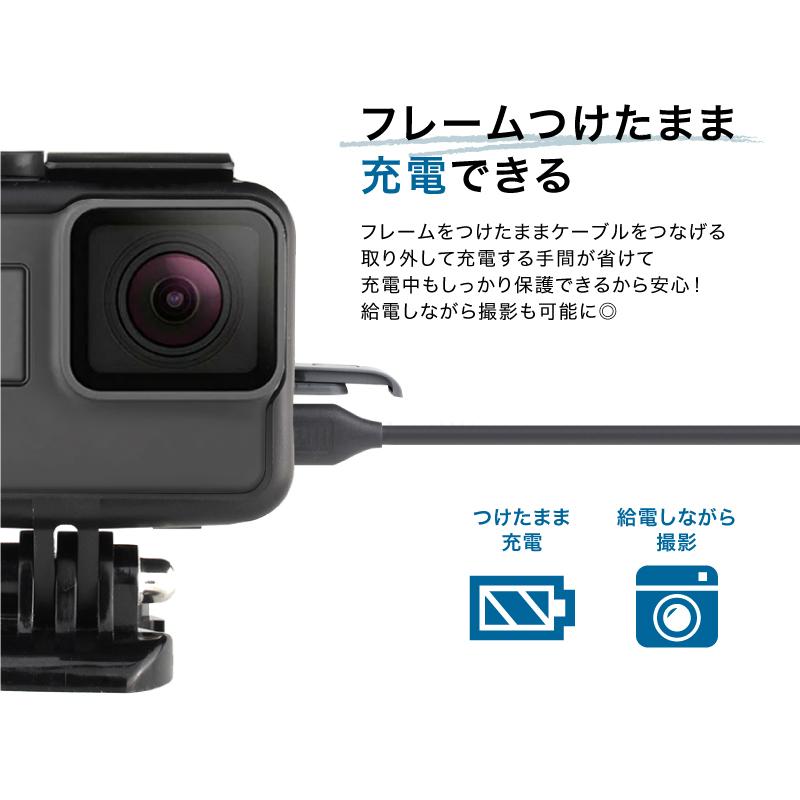 GoPro HERO 5 6 7 Black用 保護フレーム シリコンレンズカバー GoPro HERO 5 6 7 Black用 保護フレーム シリコンレンズカバー