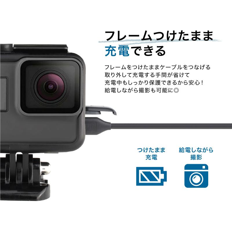 GoPro HERO 5 6 7 Black用 保護フレーム シリコンレンズカバー ゴープロ アクセサリー カメラ 保護ケース 衝撃 傷から守る｜elpisstore｜04