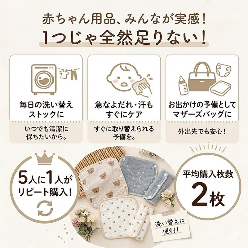 ガーゼよだれカバー 抱っこ紐 よだれ カバー よだれカバー 吸水速乾